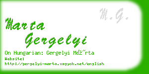 marta gergelyi business card